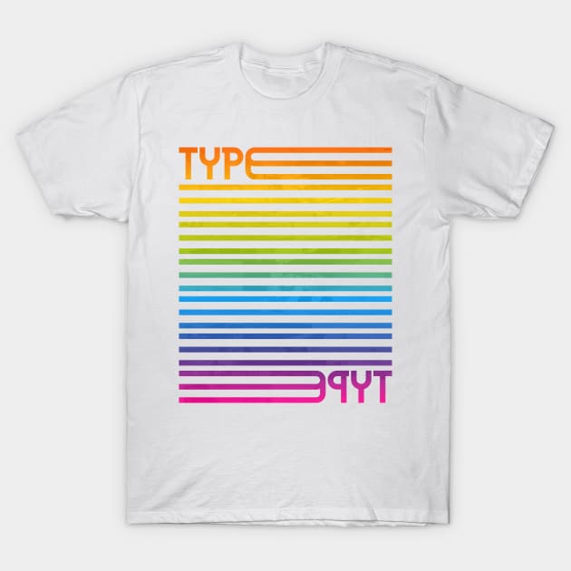 Type Stripes (Full Spectrum) T-Shirt by John Uttley